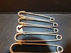 Lot Of 8 Vintage 3  Safety Pins See Photos For Details