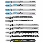 Bosch Set T-shank High Speed Steel Carbide Jigsaw Blade Set  11 Pack 