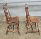 Pair Of Harden Solid Cherry Fan Back Windsor Chairs Made In New York