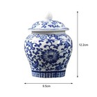 Chinese Blue And White Porcelain Ginger Jar Tea Storage Jar With Lid Table