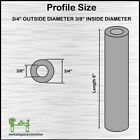 Aluminum Spacer-tubing- 3 4  Od X  40  Id X 8  Long--fits M10 Or 3 8  Bolts