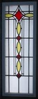 Large Old English Leaded Stained Glass Window Diamond Abstract 16 1 2  X 45 