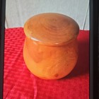 Artist Signed Hawaiian Hand -turned Wood Bowl With Lid Mcm