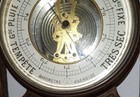 Early 20th Century French Weather Station  Barometer  Thermometer With Open Dial