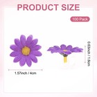 Artificial Flower Heads  2 Inch  Dark Purple  100 Pcs - Sunflower Silk Flowers