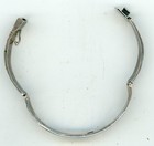 Taxco Vintage Signed 950 Sterling Silver Turquoise   Pink Coral Inlaid Bracelet