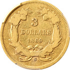 1860-s Indian Princess Gold  3 Pcgs Vg08 Key Date Nice Strike