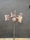 Vintage Cast Iron Weather Vane Weathervane 27 Inches Tall 