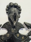 Vintage Cast Iron Medieval Spanish Coat Of Arms Wall Plaque From Mexico