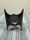 Vintage Mid Century Modernist Black  Metal Candle Holder Mcm 6    Tall Atomic Look
