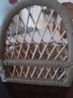 Vintage Wall Hanging Basket   Tabletop Basket Planter Rattan Wicker Boho Style