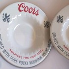 Vintage Coors Beer Ceramic Ashtray Set Of 2 1970 s Clean Nos Read