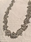 Vtg  80   s Rhinestone Bridal Belt Sash Applique Silver Tone Crystal Wedding Usa