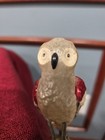 Antique German Glass  large Eyed Owl On A Clip  Christmas Ornament