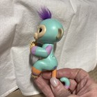 Fingerlings Interactive Baby Monkey Teal With Purple Hair Toy