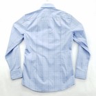 Hugo Boss Shirt Mens 14 5 Slim Fit Blue Plaid Button Down Long Sleeve Dress