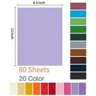 80 Sheets Heavy 8 5 x11  Colored Cardstock 210gsm Diy Invitations 20 Colors