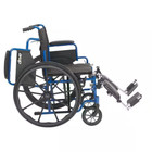 Drive Medical Wheelchair Blue Stripes With Foldable Desk Arm   20  Seat   Footre
