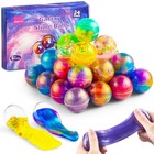 24 Pack Galaxy Slime Balls - Stretchy Non-sticky Diy Stress Relief Putty Toys Fo