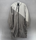 Speedo Swim Parka Coat Womens Xl Gray Full-zip Hooded Lined Long Winterwear