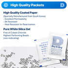10 Gram 500 Pack   dry dry  Silica Gel Desiccant Packets reusable -fda Compliant