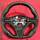 Honda Civic Fd2 fn2 Top   Bottom Flat Steering Wheel With Carbon Fiber Hydro Dip