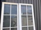 Pr Vintage C1900 Farmhouse Eight Pane French Doors 91 30 1 75    - 11 20 5    Pane B