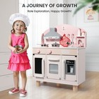 Bluewood Wooden Kids Kitchen Playset For Toddlers Ages 3-8  With Induction Ho   