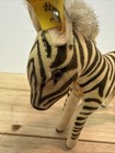 Vtg Steiff Zebra Stripes Black Glass  Eyes All Tags Button Original 6412 1950   s
