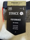 New Stance Designer Mens 3 Pack Fresh Tech Sport Crew Cut Socks Mixed Size L
