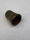 Vintage Sewing Needle Thimble Brass Gold-tone Metal Thimble Ez  7