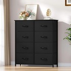 8 Drawers Dresser For Bedroom Chest Organizer Storage Tower With Fabric Bins