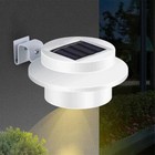 3led Solar Powered Gutter Light Outdoor garden yard wall fence pathway Lamp