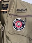 White River Fly Shop Men s 2xl Utility Fishing Vest Khaki Cotton Scca Patch