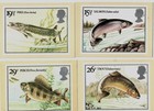 Phq 1983 British River Fishes 4 Cards Stamp Set Fdi No 65  Mint Condition