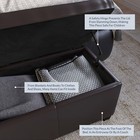 Espresso Faux Leather Storage Ottoman Large Bench Foot Rest Seat Room Decor  47 