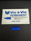 Rare  Sanford Vis-a-vis Blue Permanent Marker Fine Point Autograph Pen-new 