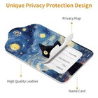 2 Pack Luggage Tag For Suitcase  Cute Unique Leather Bag Tags Black Cat Sky