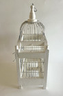 Vintage - Bird Cage Metal Wire   Wood Distressed Cottagecore - 13  X 9 5 