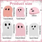 5 Pcs Halloween Wooden Table Decoration Pink And White Cute Ghost Wood Centerpie