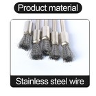 20pcs Scratch Brush Pen Set  Stainless Steel Bristles Style Prep Sanding    