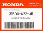 Honda Genuine Battery  ytz8v   yuasa  - 31500-kzz-j11