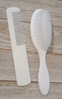 2 Pc  Soft Baby Hair White Comb   Hairbrush Set