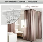 Ceiling Curtain Track Window Rod Pole Rail System Flexible Rail Track Mount Us