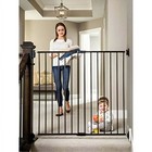 Easy Swing Stairway And Hallway Walk Through Baby Gate Pet Dog Fence Door Black