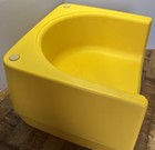 Vintage 1970 s Cosco Yellow Reversible Child Booster Seat 3  6  Hard Plastic