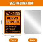 No Trespassing No Hunting Sign 4 Pack 10x7 Ref Aluminum Private Property Warnin
