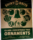 Rare Vintage Shiny Brite Opaque Non Silvered Stenciled Ornaments  Nos  Uv Glow