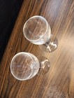 Vintage-shot Glasses Footed Aperitif Clear Glass 4 5  Tall  2  Diameter-lot Of 2
