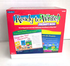 Lakeshore  ready To Write   Prompt Box  6   100 Prompt Cards   Wooden Stand